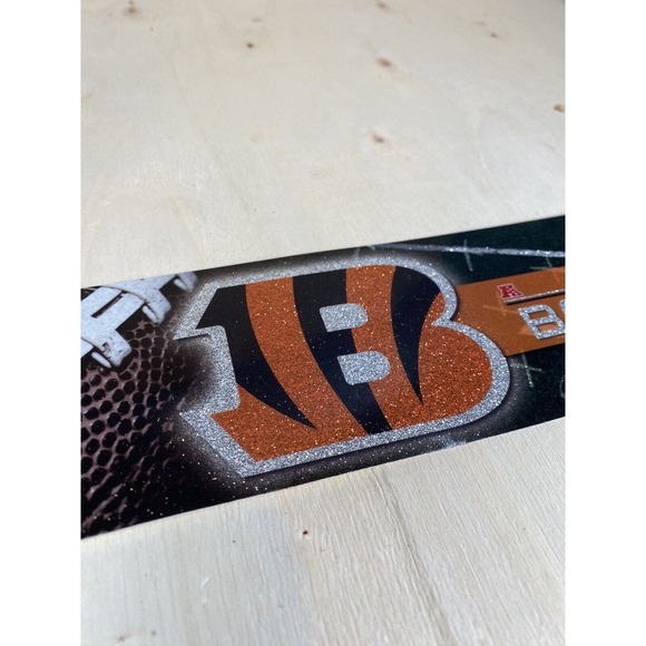 Cincinnati Bengals Bumper Sticker Football‎ NFL Brand Glitter Design Licensed - Picture 2 of 5